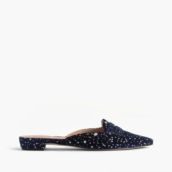 J. Crew Shoes - J CREW Glitter Sparkle Flats Loafer Mules 8.5